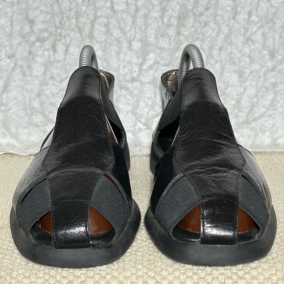 Aerosoles Womens Black/Brown Leather SlipOn Casual Sandals Shoes SZ US 6.5 - Picture 3 of 12